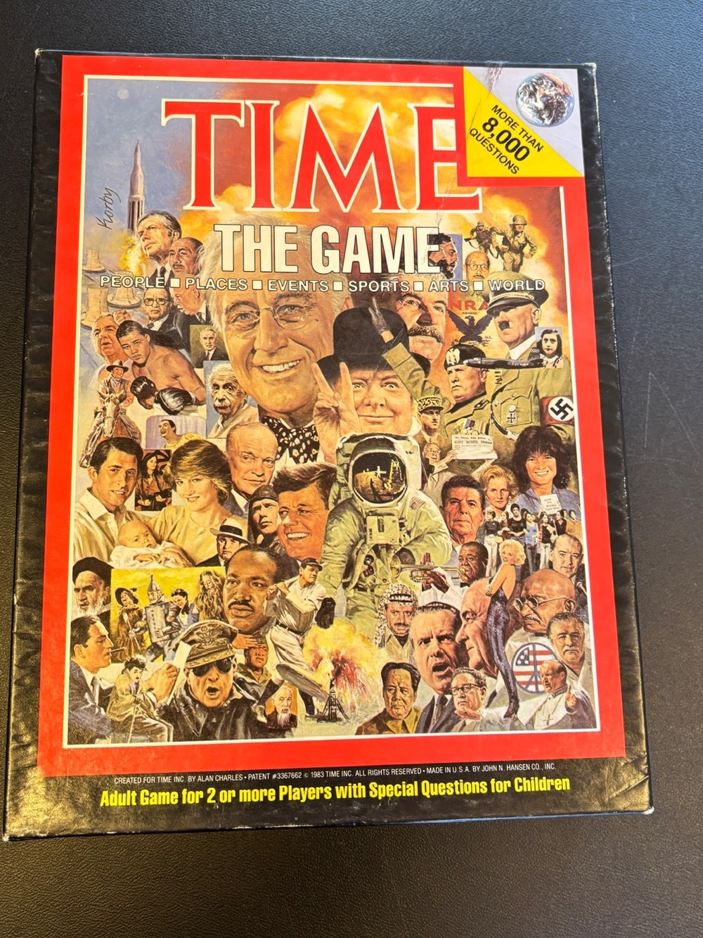 Vintage 1983 TIME The Game Board Game - Red Edition